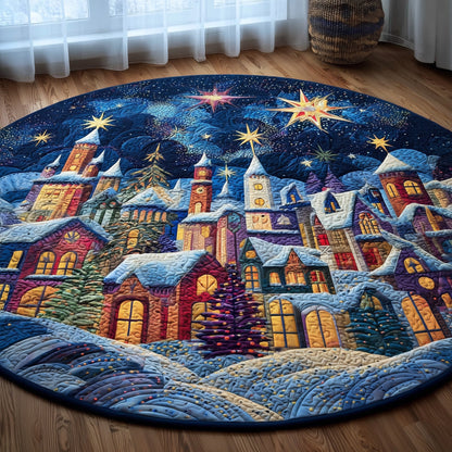 Snowy Village Quilted Round Mat GFTOMA4432