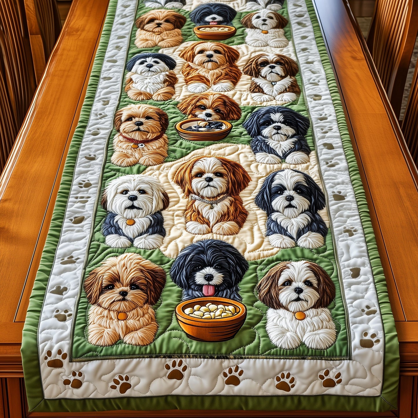Shih Tzu Quilted Table Runner GFTOMA444