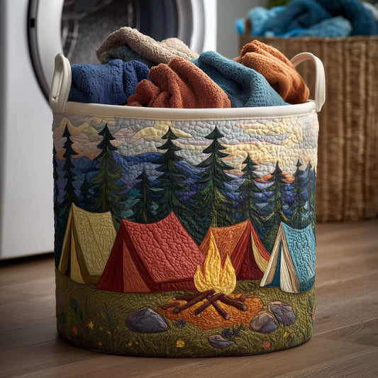 Campfire Dream Quilted Laundry Basket GFTOMA4458