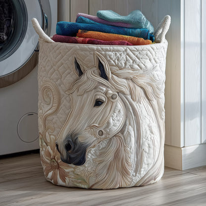 Elegant Horse Quilted Laundry Basket GFTOMA4468