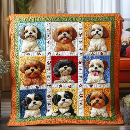 Shih Tzu Quilted Blanket GFTOMA447