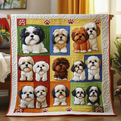 Shih Tzu Quilted Blanket GFTOMA449