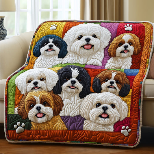 Shih Tzu Quilted Blanket GFTOMA450