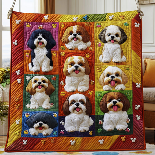 Shih Tzu Quilted Blanket GFTOMA451
