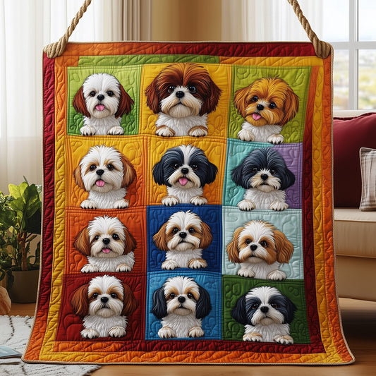 Shih Tzu Quilted Blanket GFTOMA452