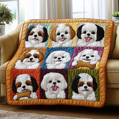 Shih Tzu Quilted Blanket GFTOMA453