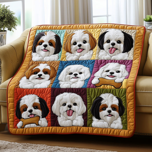 Shih Tzu Quilted Blanket GFTOMA453