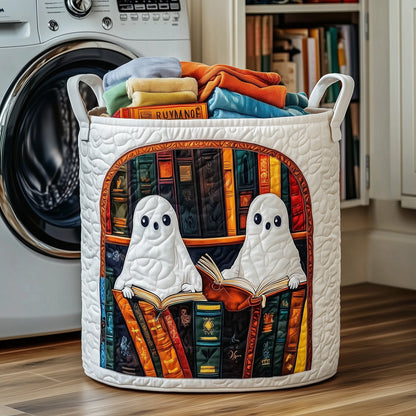 Ghostly Library Quilted Laundry Basket GFTOMA4563