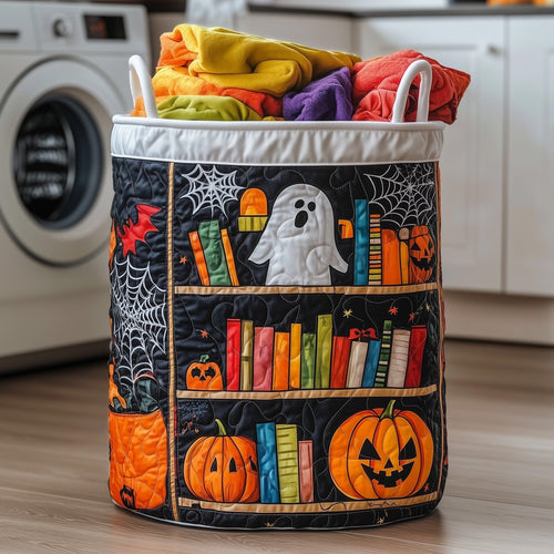 Ghostly Library Quilted Laundry Basket GFTOMA4565