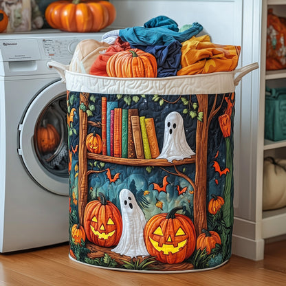 Ghostly Library Quilted Laundry Basket GFTOMA4566