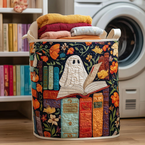 Ghostly Library Quilted Laundry Basket GFTOMA4567