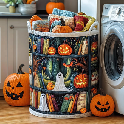 Ghostly Library Quilted Laundry Basket GFTOMA4569