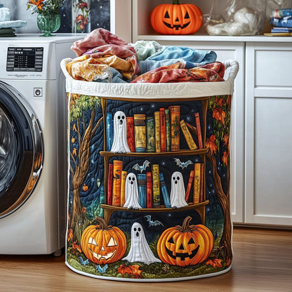 Ghostly Library Quilted Laundry Basket GFTOMA4570