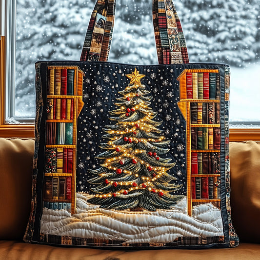 Christmas Library Quilted Tote Bag GFTOMA4579