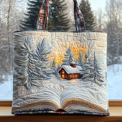 Christmas Library Quilted Tote Bag GFTOMA4580