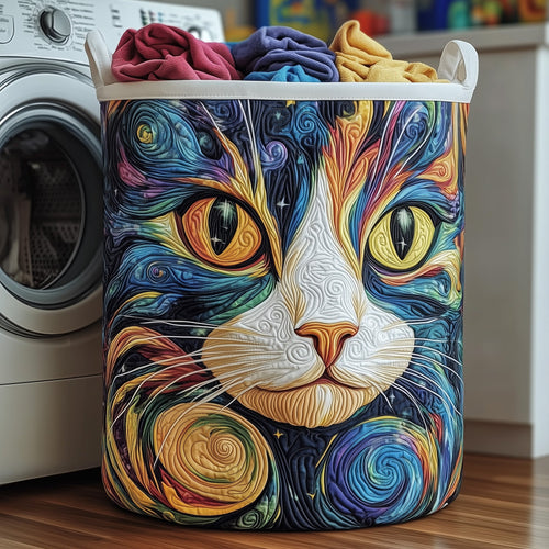 Cat Purrs Quilted Laundry Basket GFTOMA4609