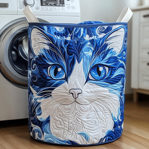 Cat Purrs Quilted Laundry Basket GFTOMA4610