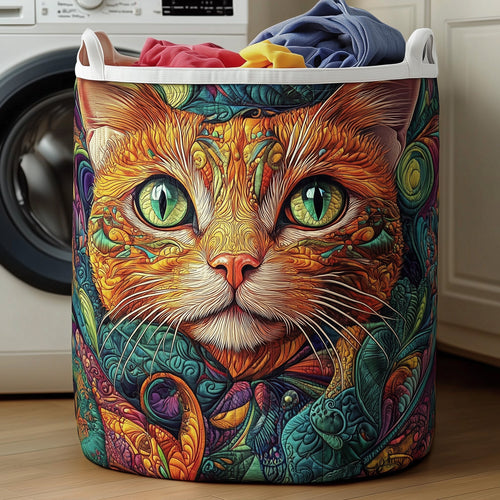Cat Purrs Quilted Laundry Basket GFTOMA4611