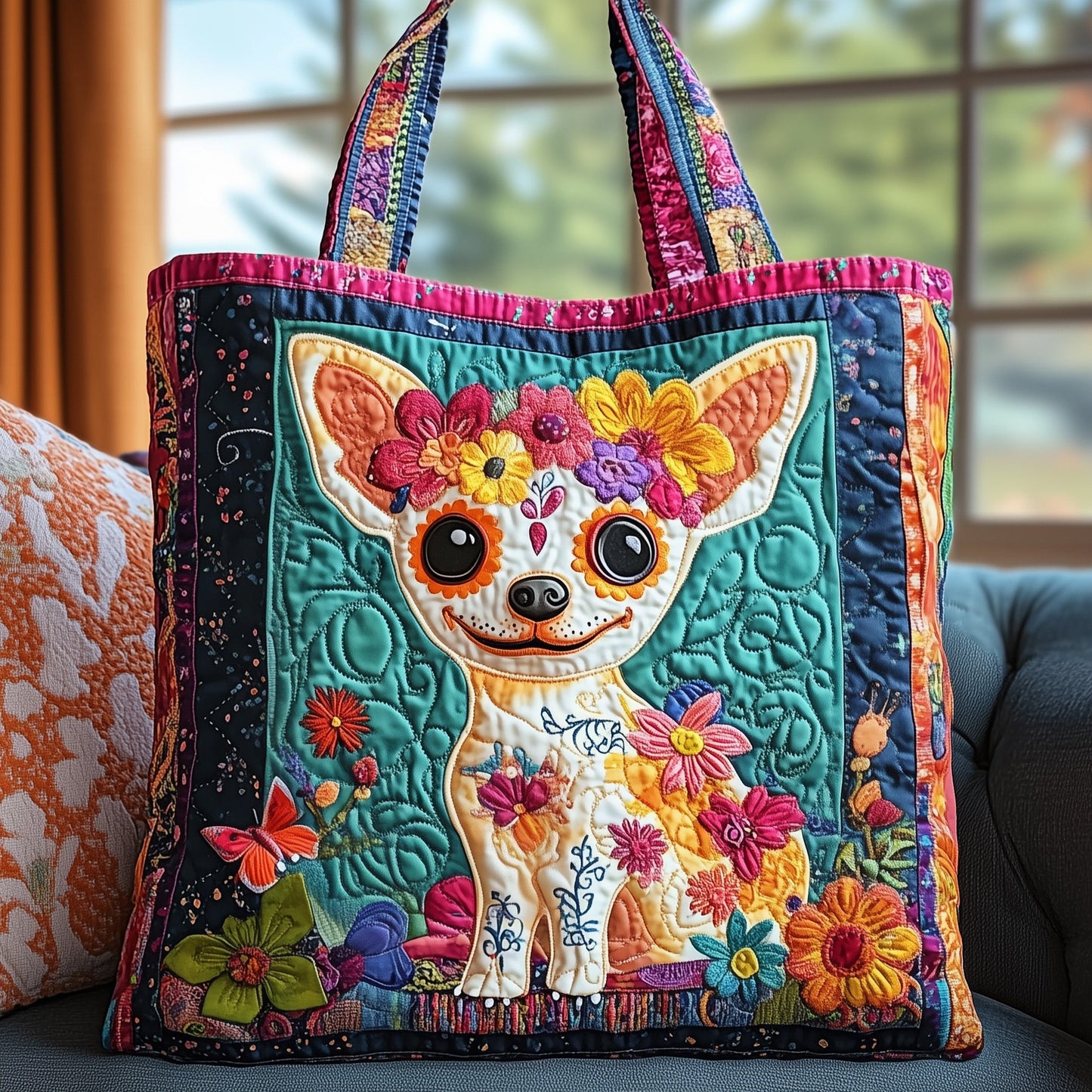 Chihuahua Quilted Tote Bag GFTOMA4619