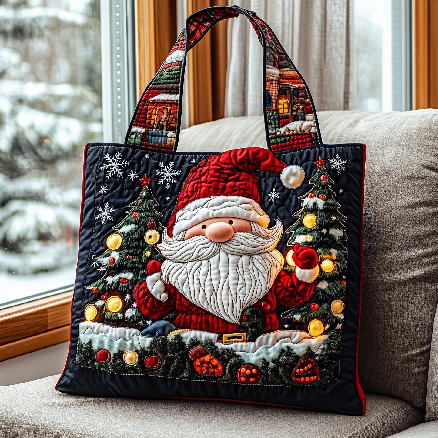 Snowy Gnome Quilted Tote Bag GFTOMA4807