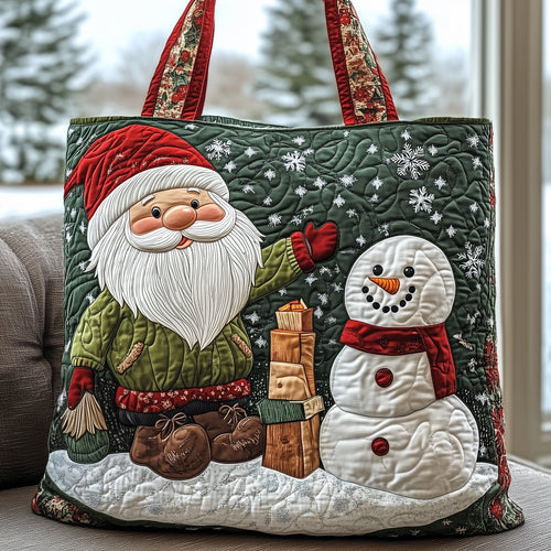 Snowy Gnome Quilted Tote Bag GFTOMA4808
