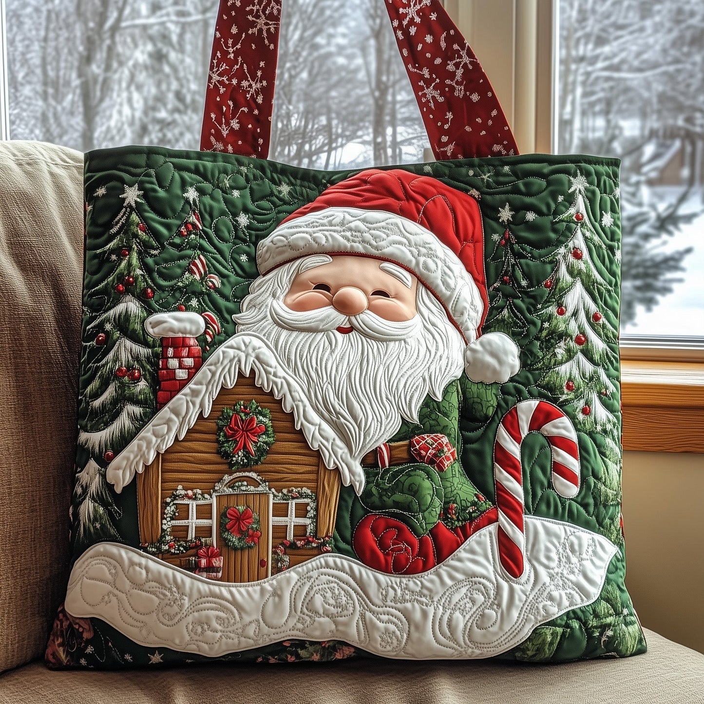 Snowy Gnome Quilted Tote Bag GFTOMA4809