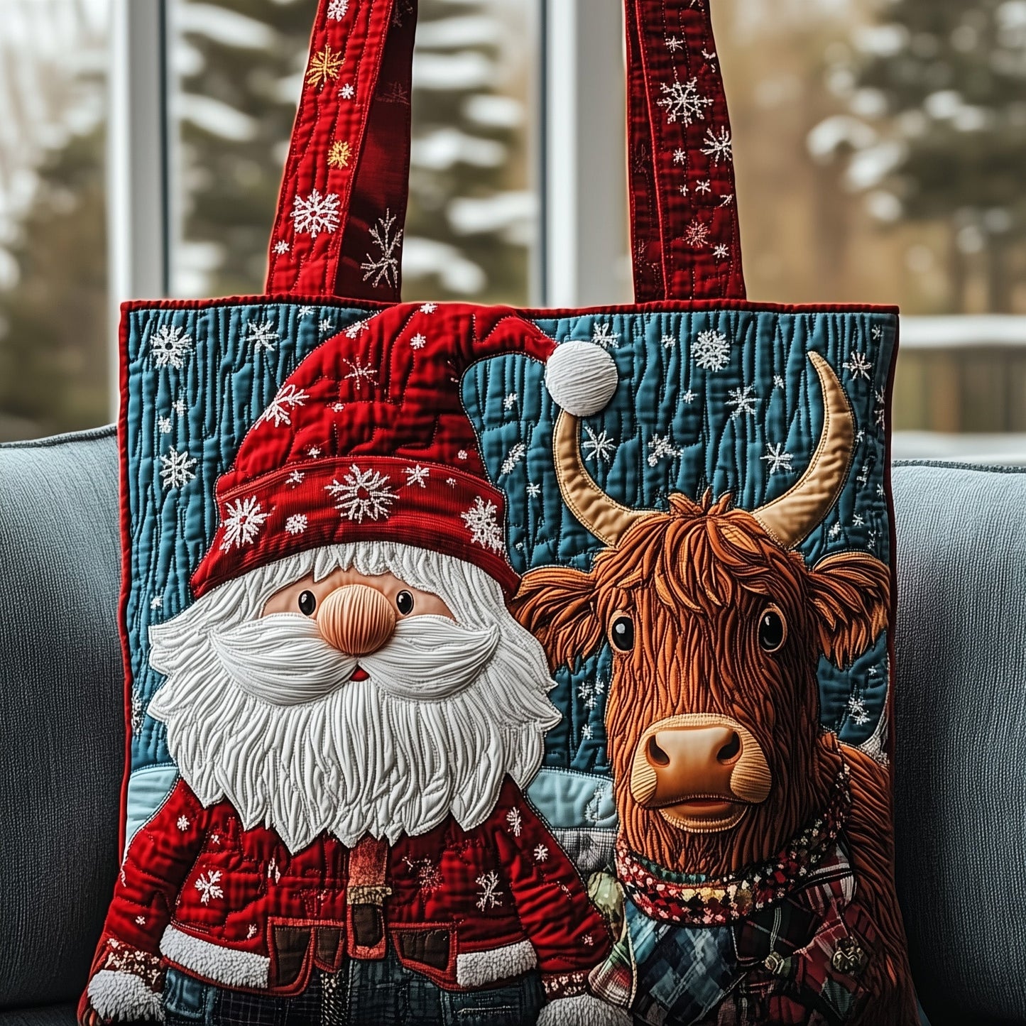 Snowy Gnome Quilted Tote Bag GFTOMA4811