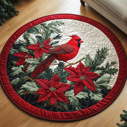 Cardinal Snow Quilted Round Mat GFTOMA4813