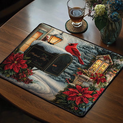 Cardinal Snow Quilted Place Mat GFTOMA4829
