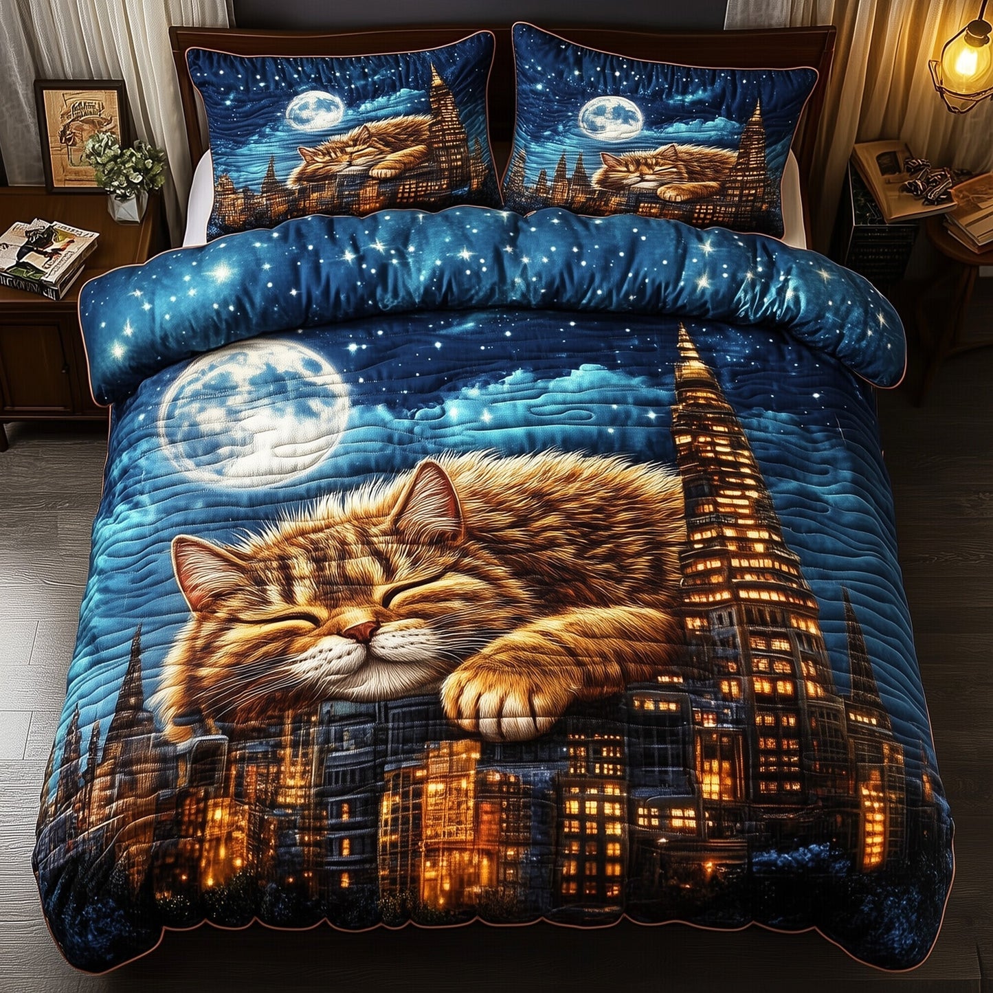 Starlit Cat Duvet Cover Set GFTOMA4842