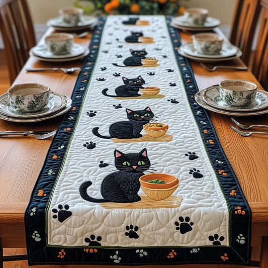 Black Cat Quilted Table Runner GFTOMA484