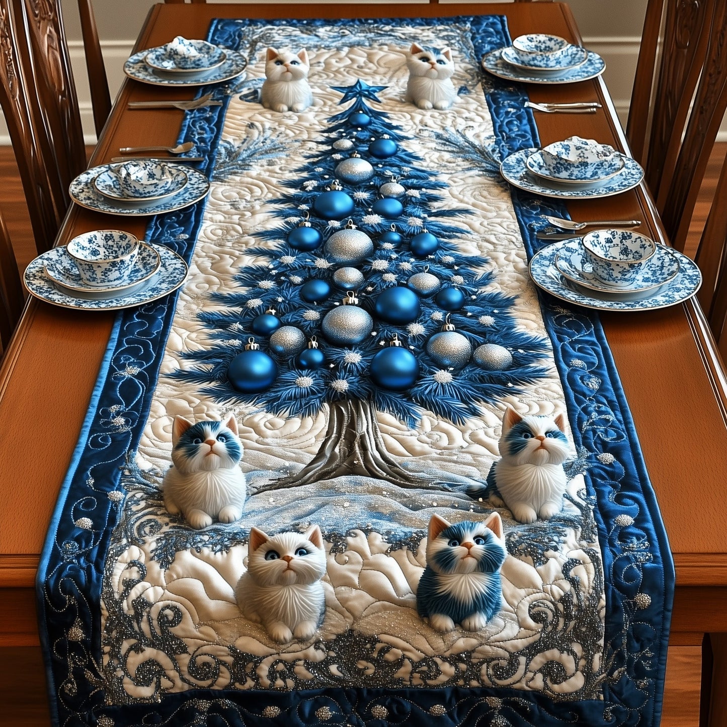 Mistletoe Mews Quilted Table Runner GFTOMA4850