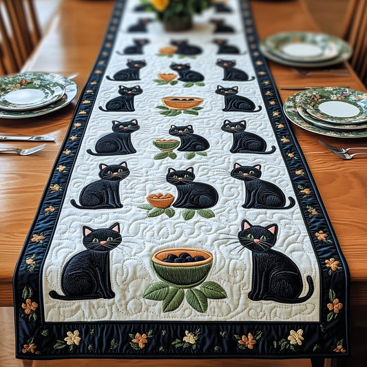 Black Cat Quilted Table Runner GFTOMA485