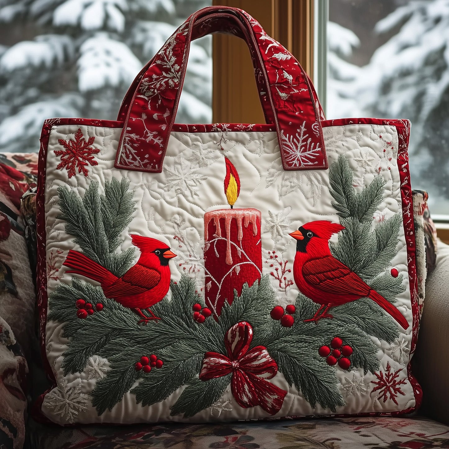 Yuletide Light Quilted Tote Bag GFTOMA4875