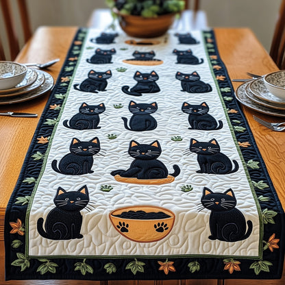 Black Cat Quilted Table Runner GFTOMA488