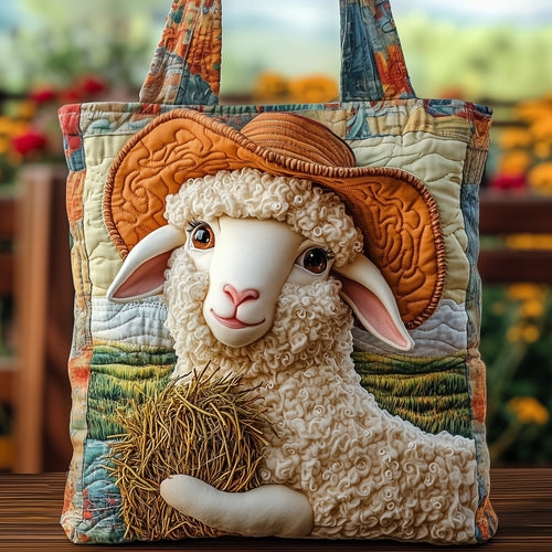 Whimsical Sheep Quilted Tote Bag GFTOMA4899