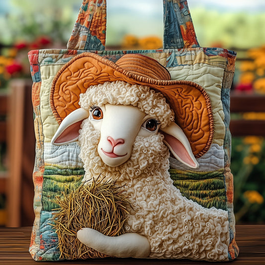 Whimsical Sheep Quilted Tote Bag GFTOMA4899