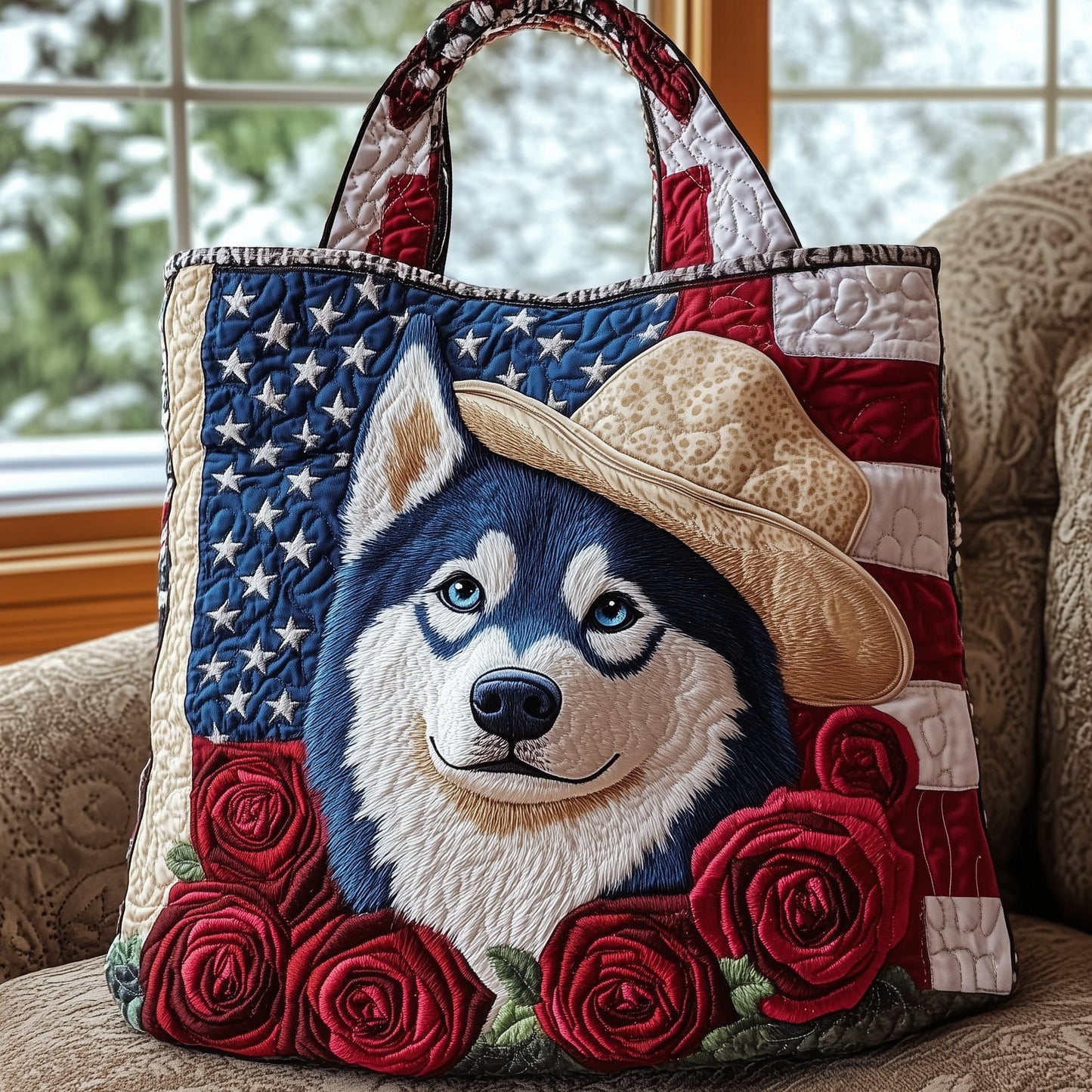 Husky Quilted Tote Bag GFTOMA4903