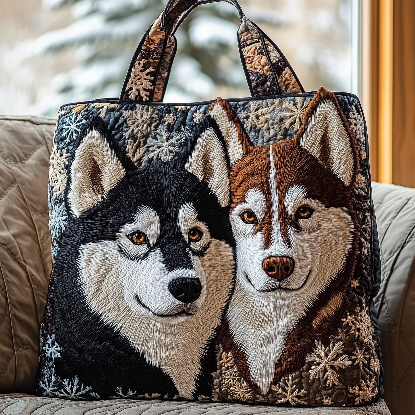 Husky Quilted Tote Bag GFTOMA4905