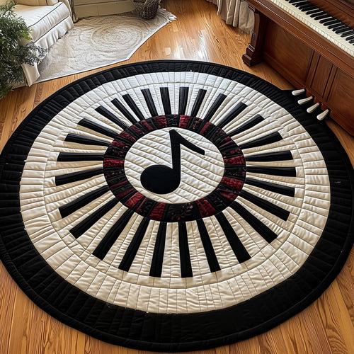 Piano Notes Quilted Round Mat GFTOMA4930