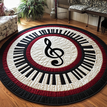 Piano Notes Quilted Round Mat GFTOMA4932