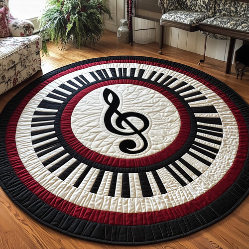 Piano Notes Quilted Round Mat GFTOMA4932