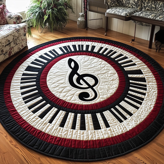 Piano Notes Quilted Round Mat GFTOMA4932
