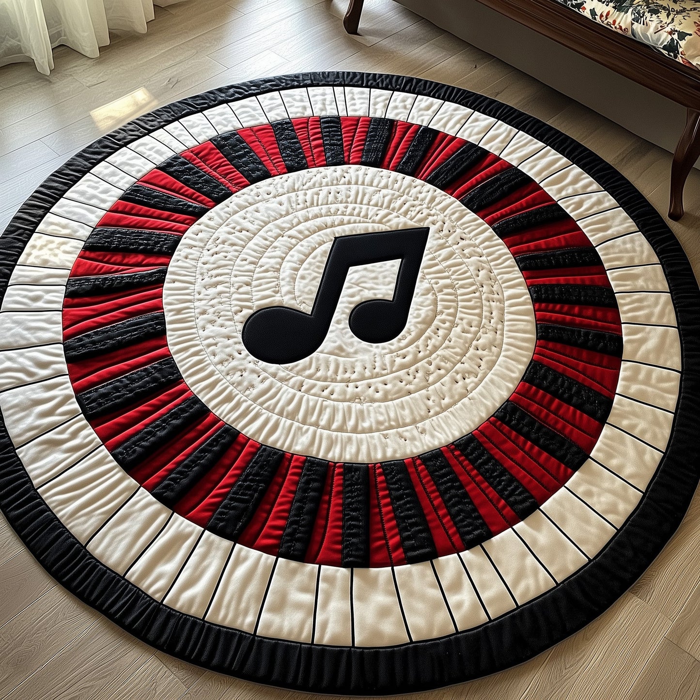 Piano Notes Quilted Round Mat GFTOMA4934