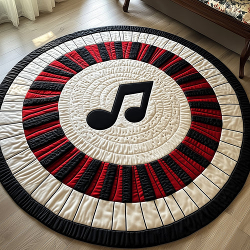 Piano Notes Quilted Round Mat GFTOMA4934