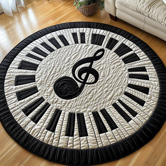 Piano Notes Quilted Round Mat GFTOMA4935