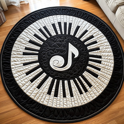 Piano Notes Quilted Round Mat GFTOMA4936