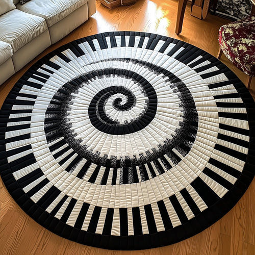 Piano Notes Quilted Round Mat GFTOMA4937