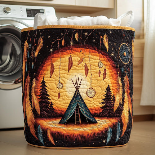 Tribal Soul Dreamcatcher Quilted Laundry Basket GFTOMA4952