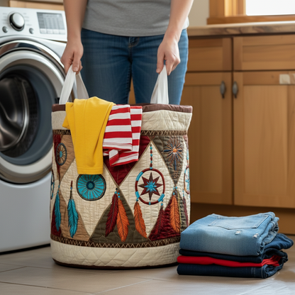 Tribal Soul Dreamcatcher Quilted Laundry Basket GFTOMA4953